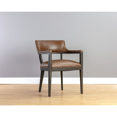 Brylea Brown / Shalimar Tobacco Leather Dining Armchair